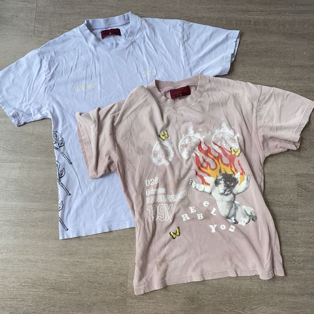 Civil Regime Short Sleeve Pastel T-Shirts Size Medium Workout Gym 1647